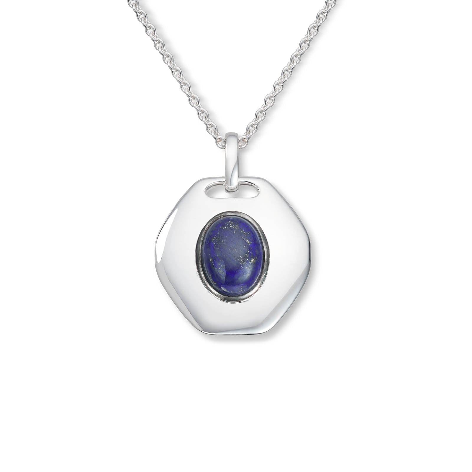 The silver grande medallion lapis lazuli