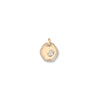 The solitaire gold petite medallion
