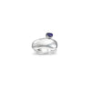 The silver grande oval ring lapis lazuli