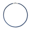 The navy cord necklace silver