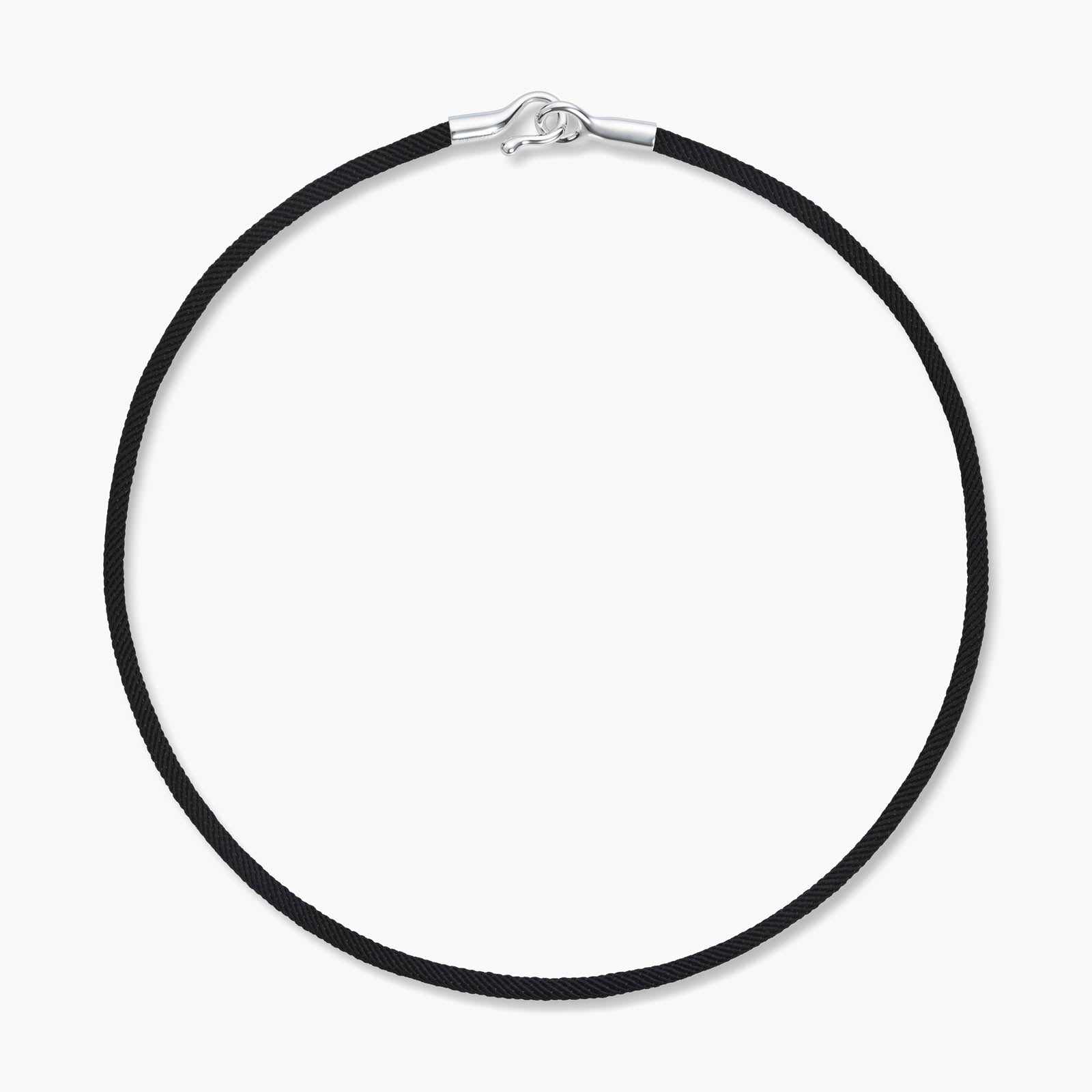 The black cord necklace silver