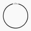 The black cord necklace silver