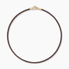 The brown cord necklace gold