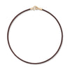 The brown cord necklace gold
