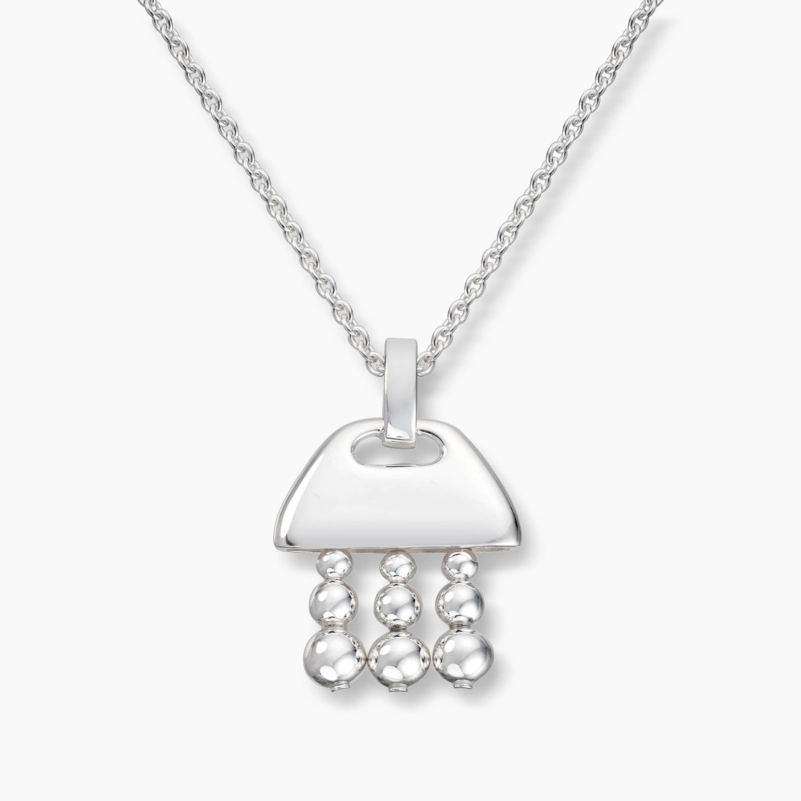 The silver petite bell pendant