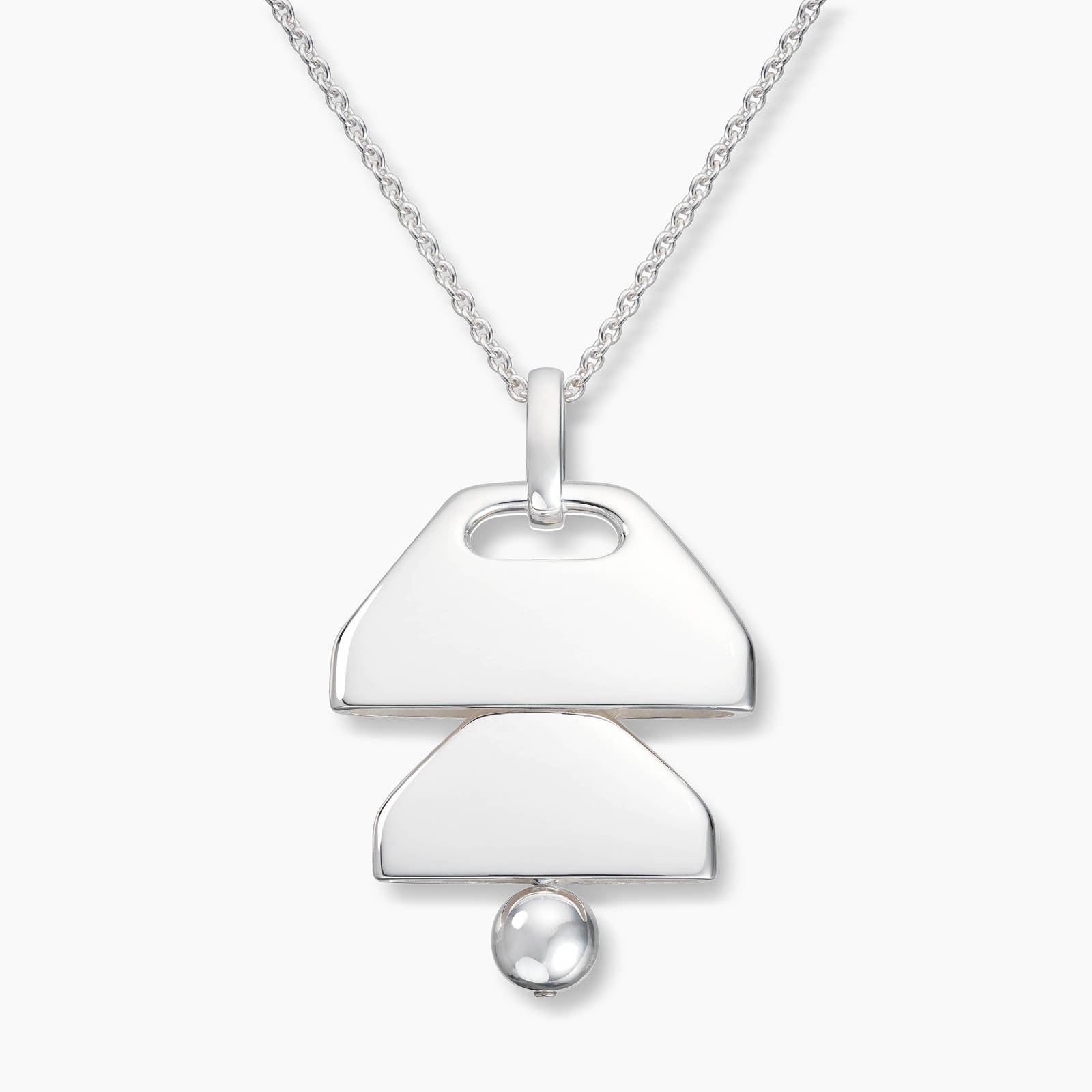 The silver double bell pendant