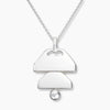 The silver double bell pendant