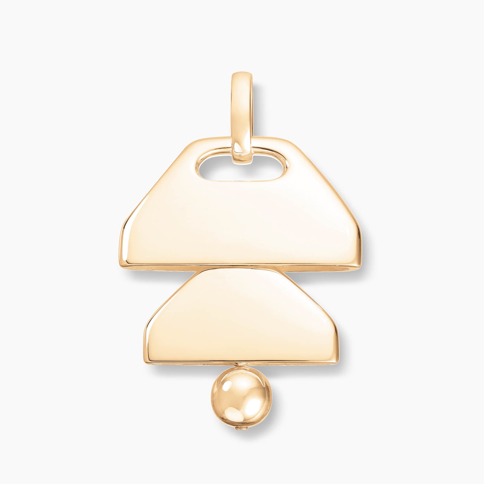 The double bell gold pendant