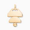 The double bell gold pendant