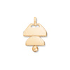 The gold double bell pendant