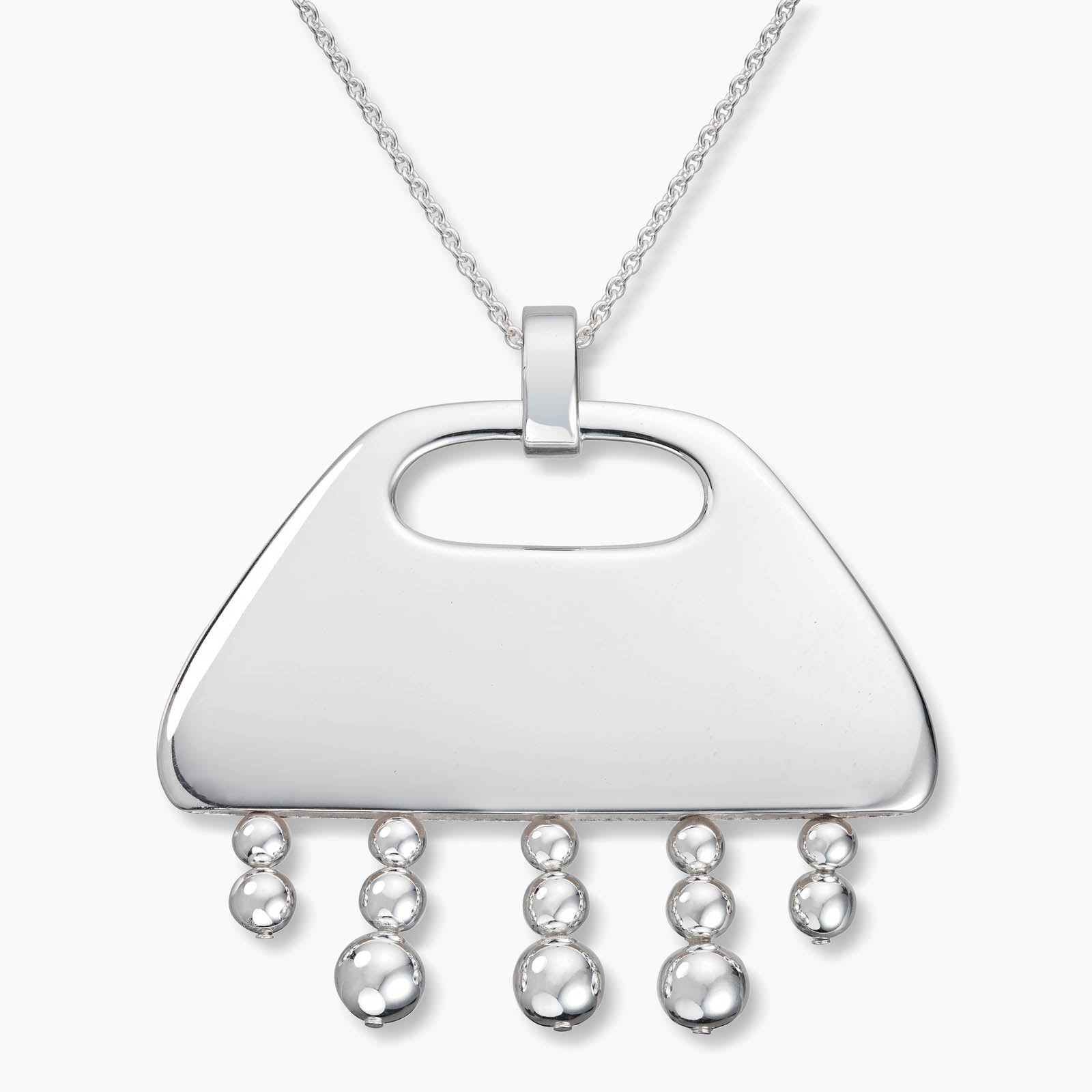 The silver grand bell pendant