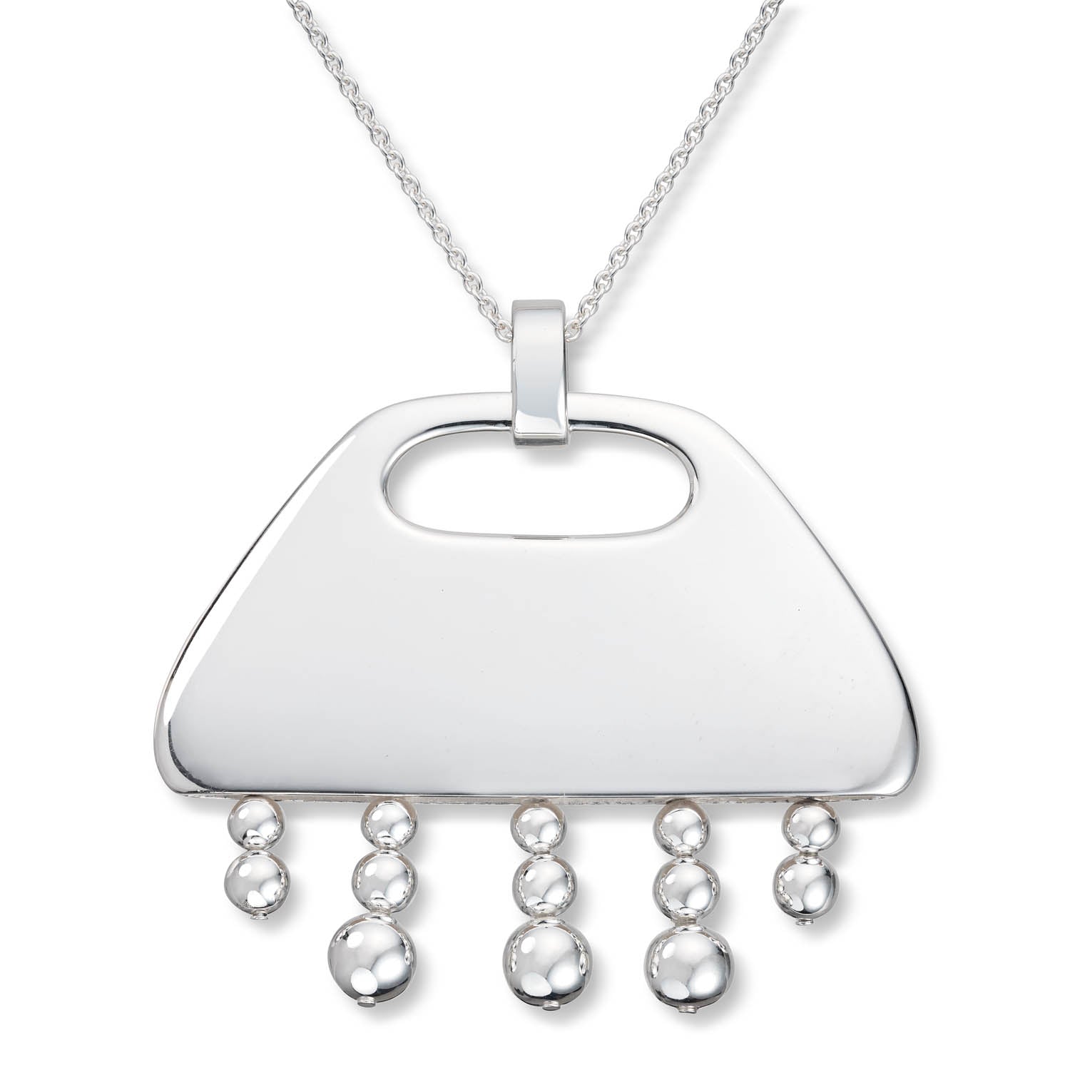 The silver grande bell pendant