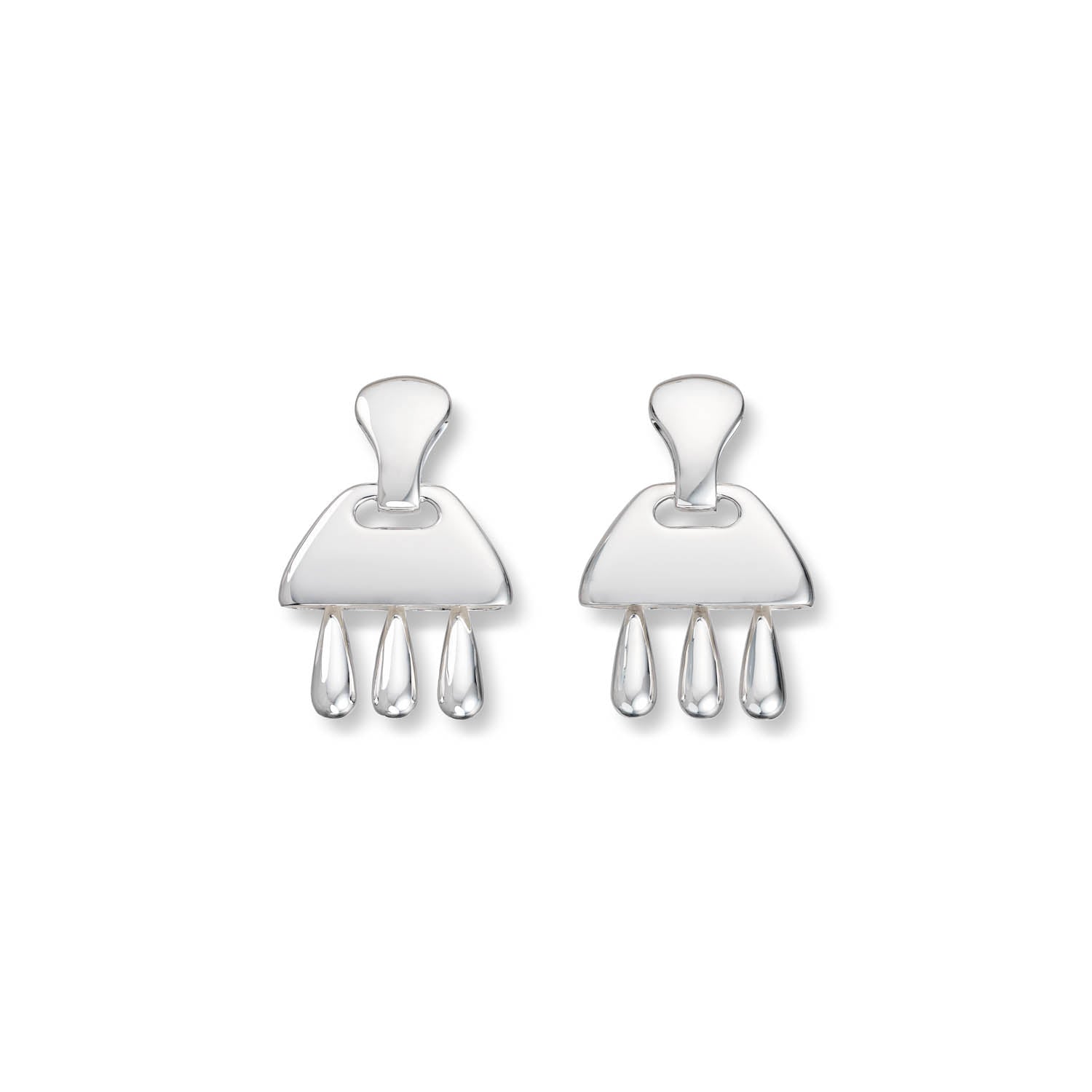 The silver drops earrings