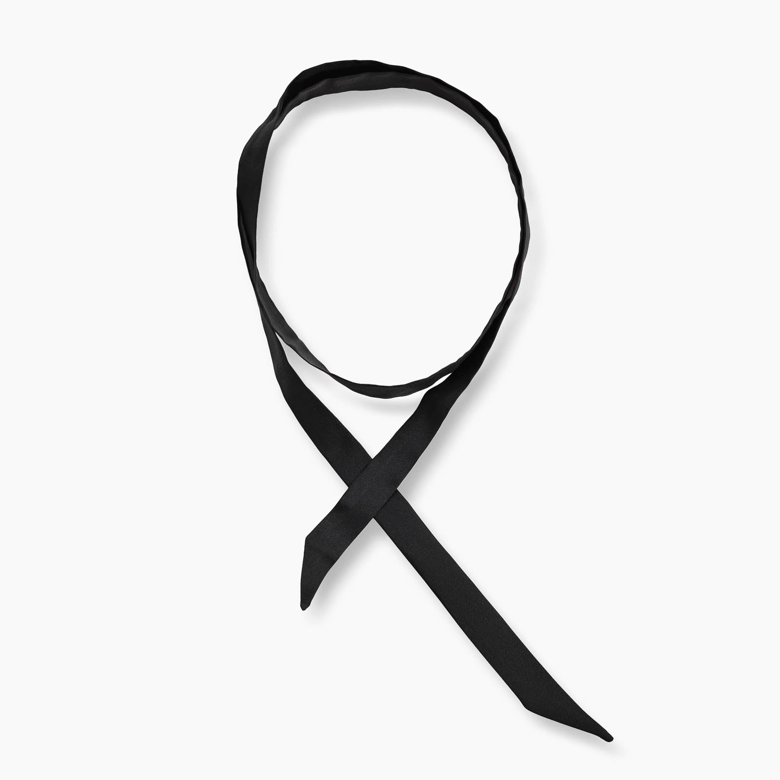 The black petite silk scarf