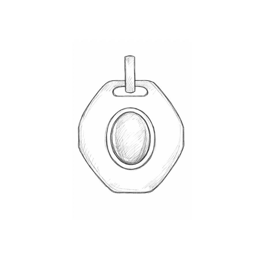 The silver grande medallion lapis lazuli