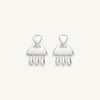 The silver drop earrings