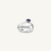 The silver grande lapis lazuli oval ring