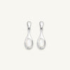 The silver moonstone balloon earrings