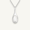 The silver moonstone balloon pendant