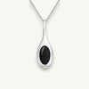 The silver onyx balloon pendant